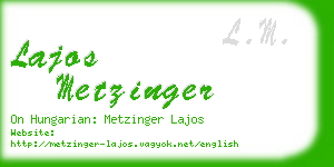 lajos metzinger business card